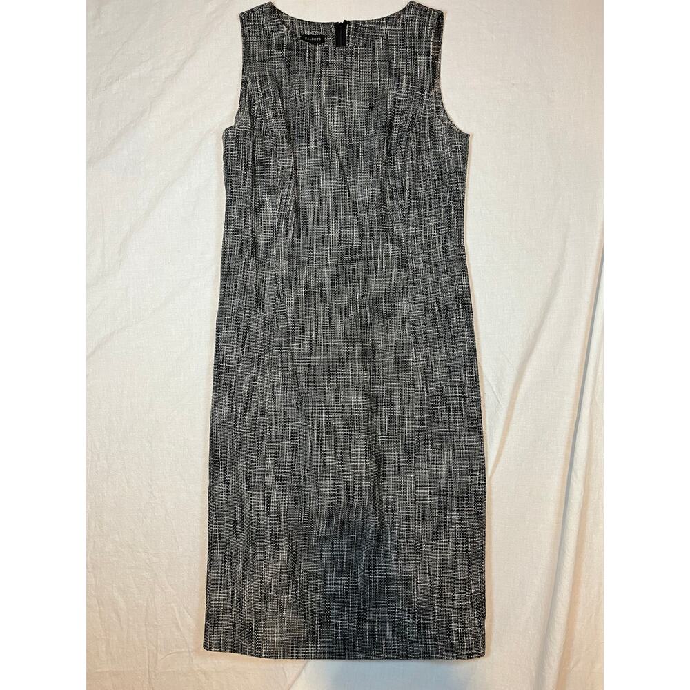 Talbots Black‎ White Woven Sheath Dress 6